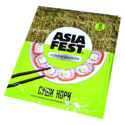 Водоросли морские Asia Fest прессованные сушеный для суши 10л (22,5гр) м/у
