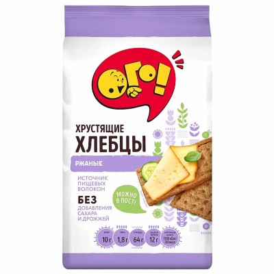 Хлебцы Ого ржаные 75гр м/у