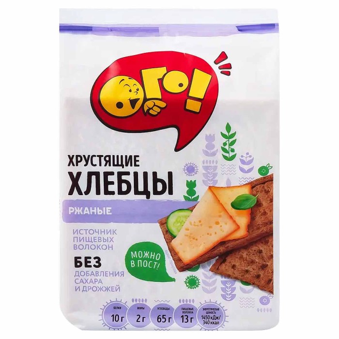 Хлебцы Ого ржаные 75гр м/у