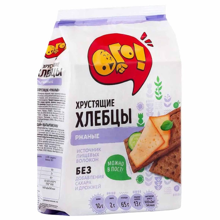 Хлебцы Ого ржаные 75гр м/у