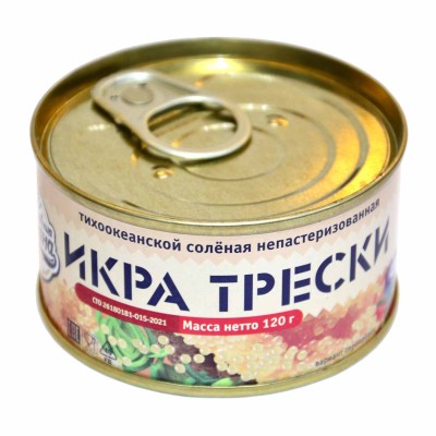 Икра Сокоровища океана трески 120гр ж/б