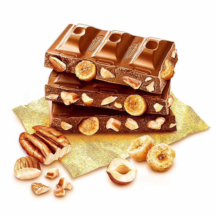 Шоколад Победа Три ореха молочный 90гр м/у