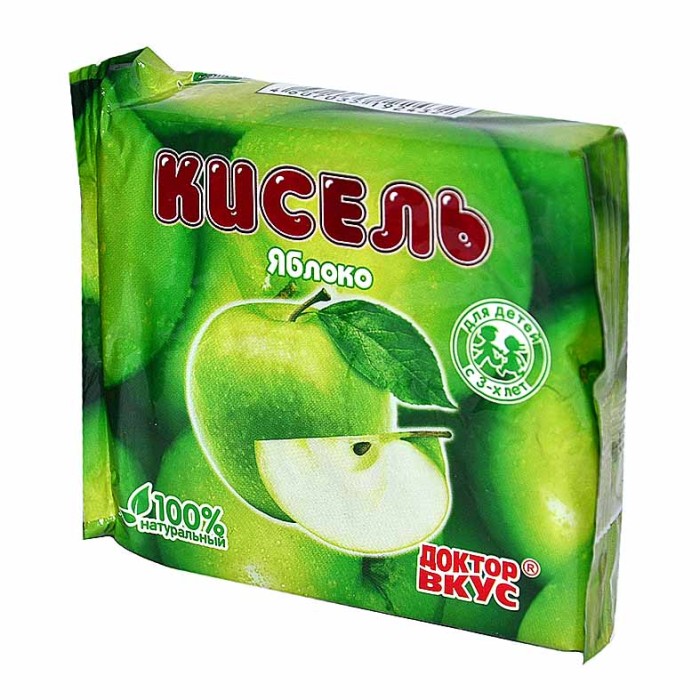 Кисель Доктор вкус яблоко 200гр брикет