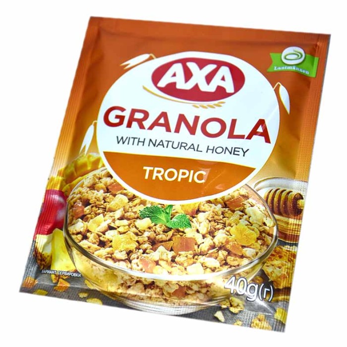 Гранола AXA с тропическими фруктами 40гр м/у