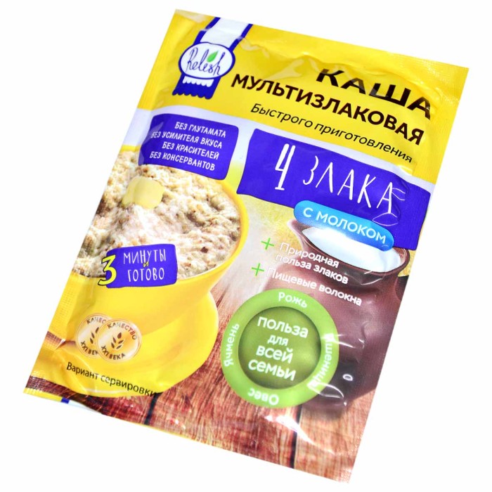 Каша мультизлаковая Relish 4 злака с молоком 35 гр м/у