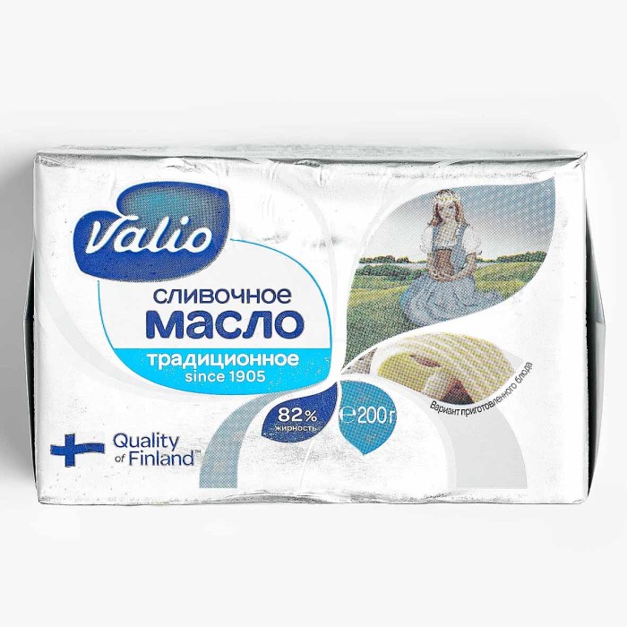 Масло сливочное Valio Традиционное 82% 200гр м/у
