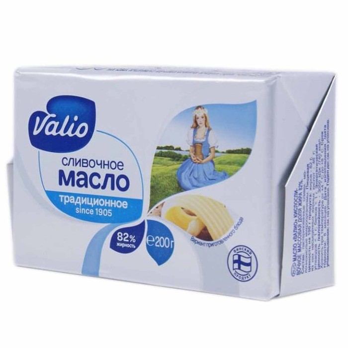 Масло сливочное Valio Традиционное 82% 200гр м/у