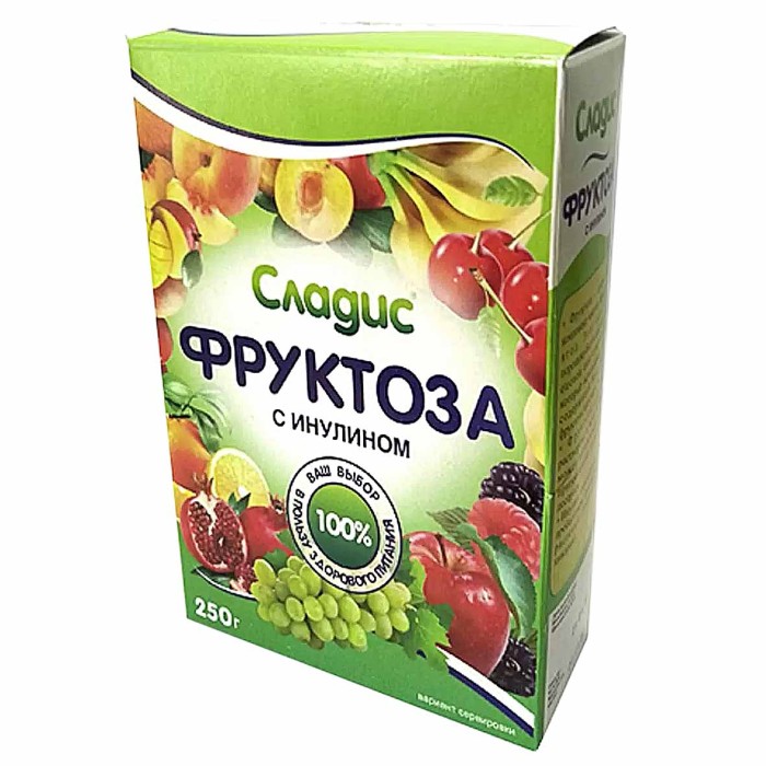 Фруктоза Сладис кристаллическая с инулином 250гр к/у