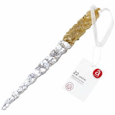 Игрушка елочная Сосулька 22см