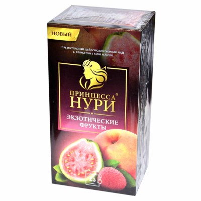 Чай Принцесса Нури Экзотические фрукты черный 25*1,5гр к/у