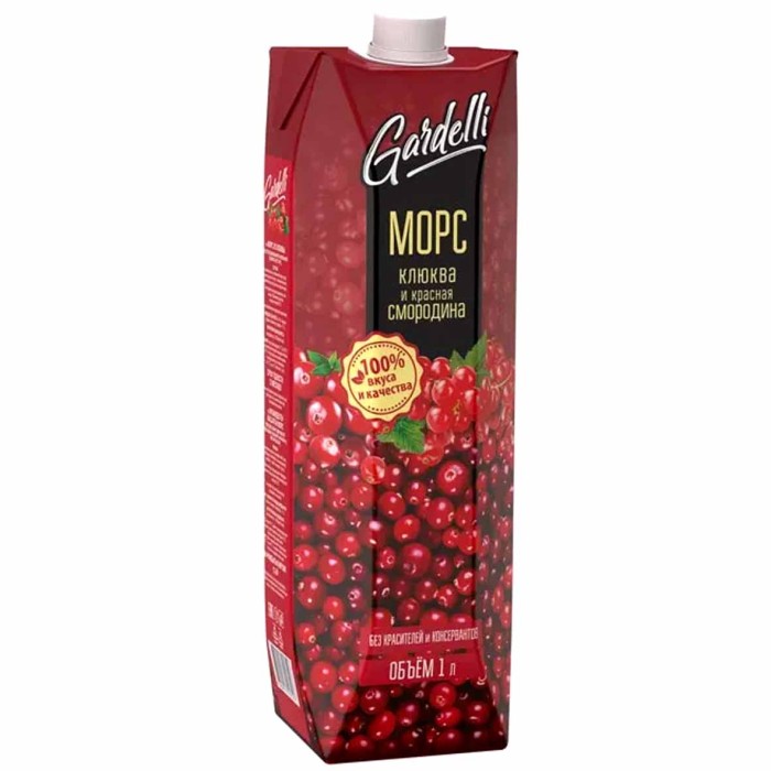 Морс Gardelli клюква-красная-смородина 1л т/п