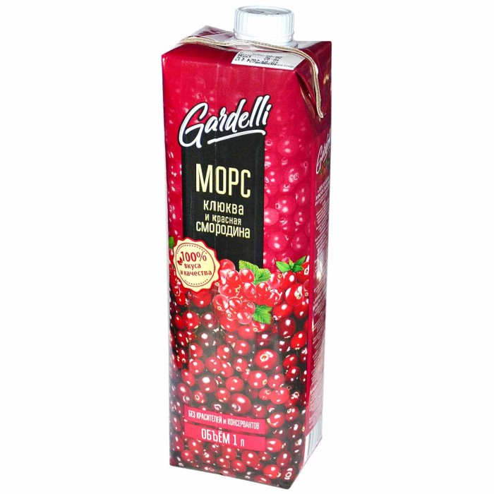 Морс Gardelli клюква-красная-смородина 1л т/п