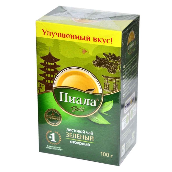 Чай Piala Gold зеленый лист 100гр к/у