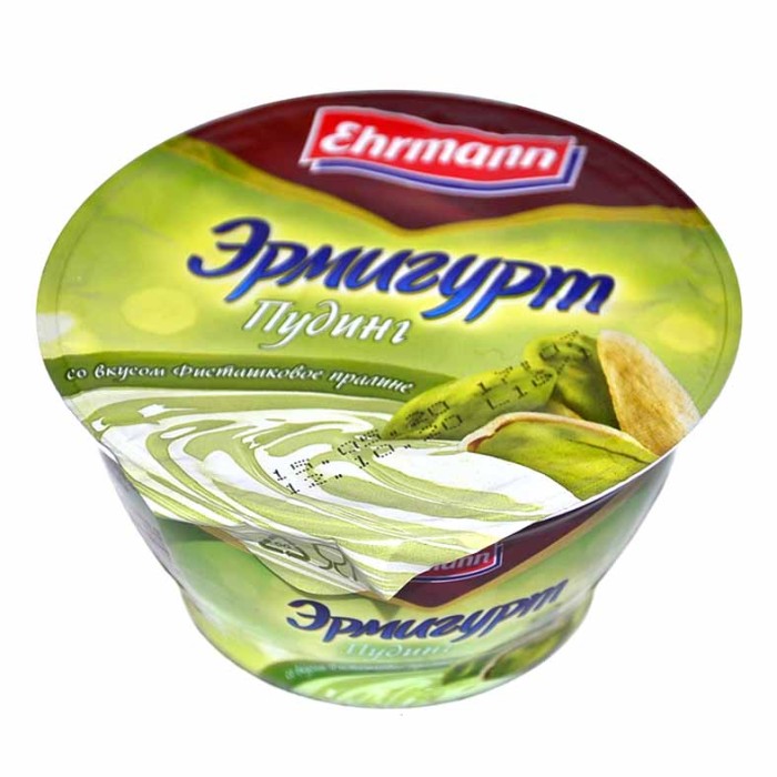Пудинг Эрмигурт фисташковое пралине 3,3% 140гр пэт