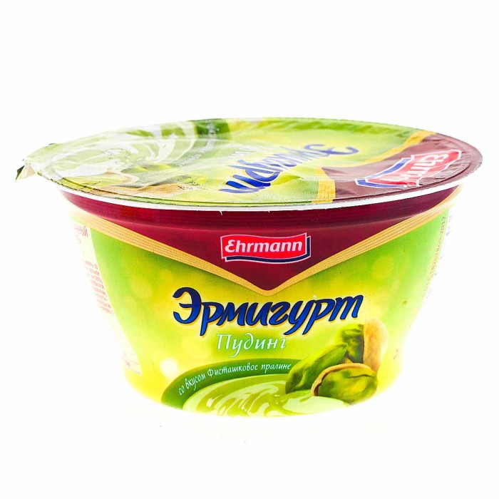 Пудинг Эрмигурт фисташковое пралине 3,3% 140гр пэт