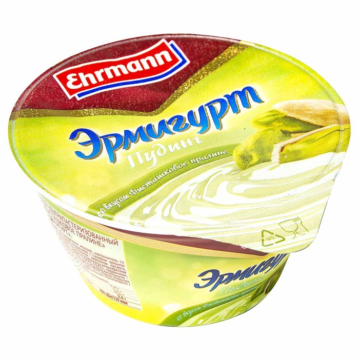 Пудинг Эрмигурт фисташковое пралине 3,3% 140гр пэт