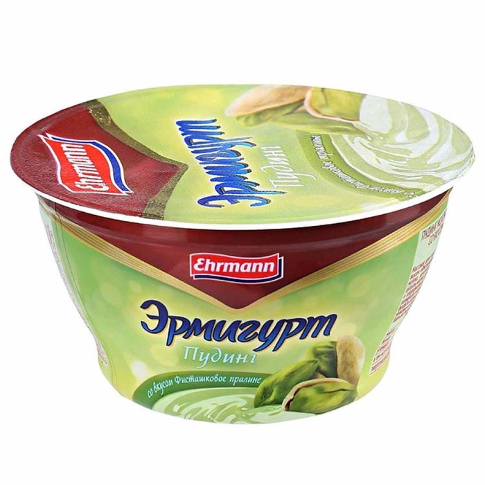 Пудинг Эрмигурт фисташковое пралине 3,3% 140гр пэт