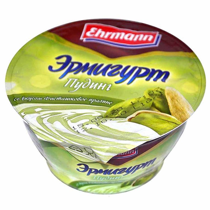 Пудинг Эрмигурт фисташковое пралине 3,3% 140гр пэт