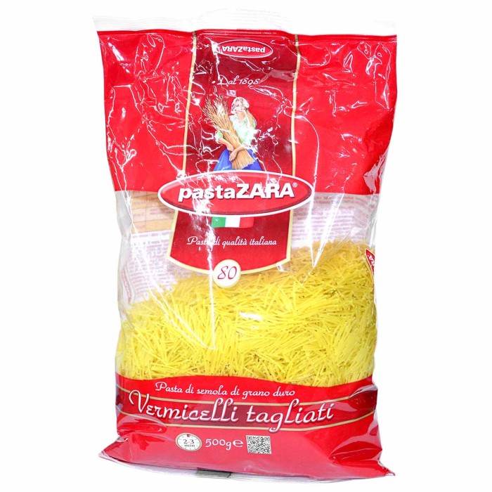 Макароны Pasta zara вермишель №80 500гр м/у