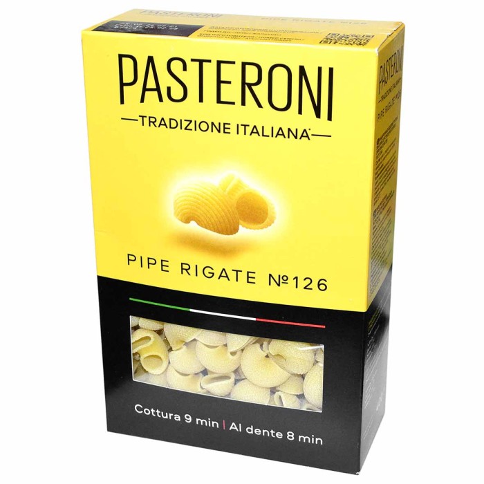Макароны Pasteroni Pipe Rigate №126 400гр к/у