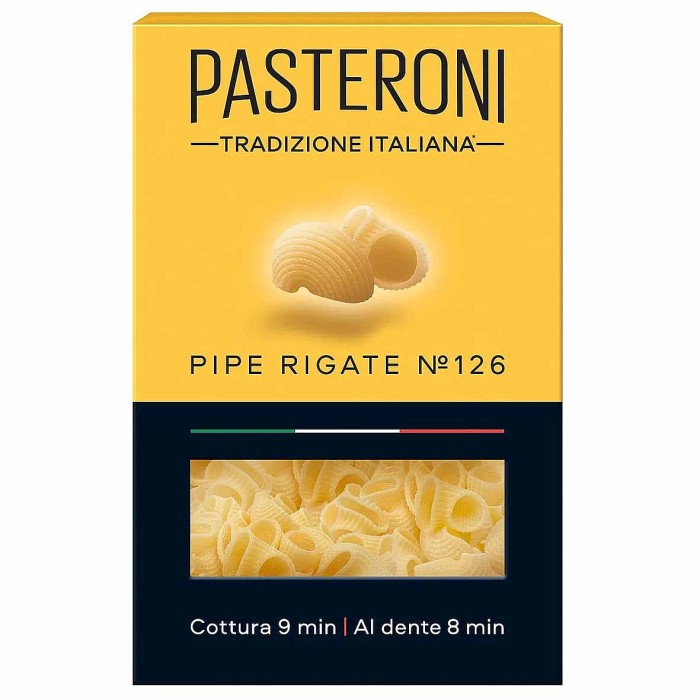 Макароны Pasteroni Pipe Rigate №126 400гр к/у