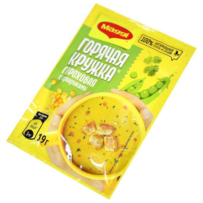 Суп Maggi Горячая кружка гороховая с сухарями 17гр м/у