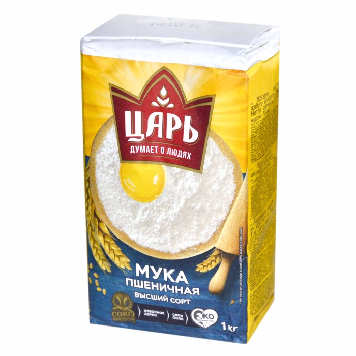 Мука Царь пшеничная в/с 1кг м/у