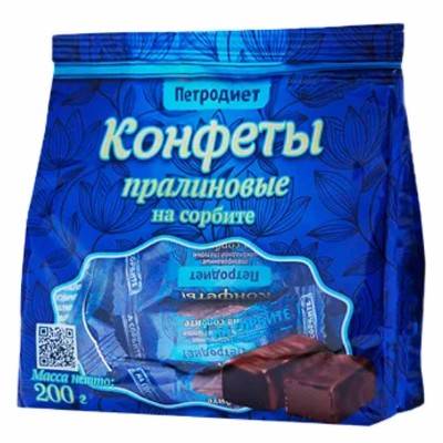 Конфеты Петродиет пралиновый на сорбите 200гр м/у