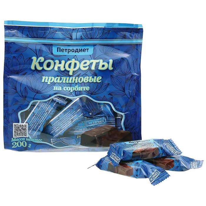 Конфеты Петродиет пралиновый на сорбите 200гр м/у