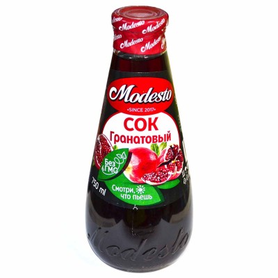 Сок Modesto гранатовый натуральный 750мл ст/б