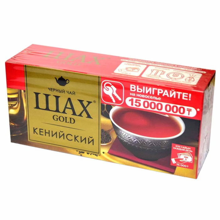 Чай Шах Gold Кенийский черный 25*1,8гр к/у