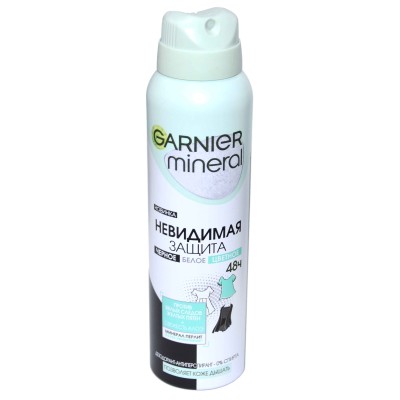 Дезодорант Garnier Невидимый черное белое цветное свежесть алоэ 150мл ж/б