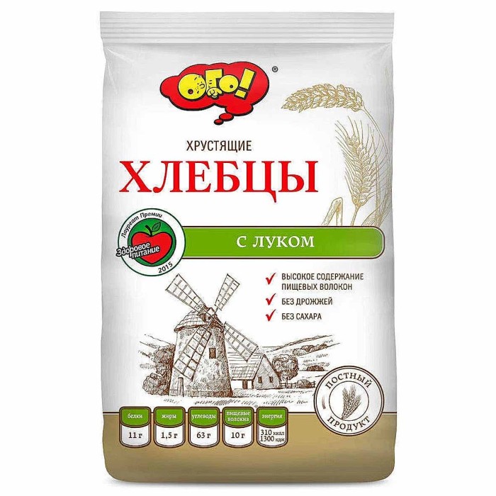 Хлебцы Ого с луком 75гр м/у