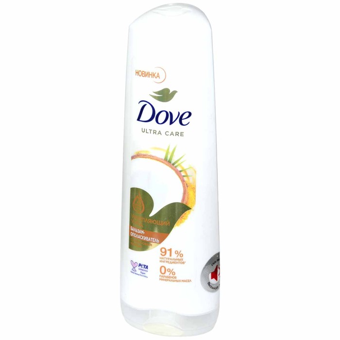 Бальзам-ополаскиватель Dove Укрепляющий уход с кокосовым маслом 350мл пэт