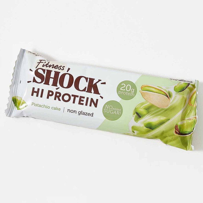 Батончик Fitness Shock неглаз фисташковый десерт 60гр м/у