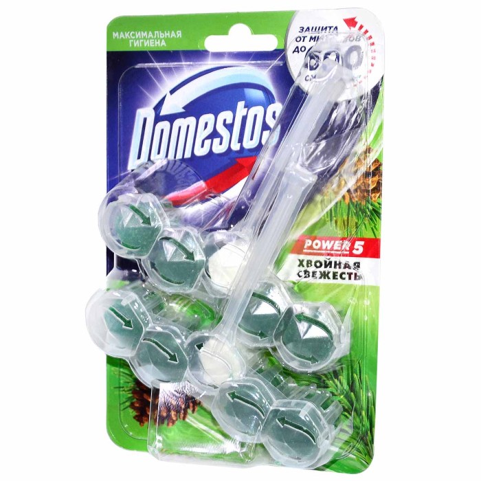 Блок для унитаза Domestos Power Хвойная свежесть 2*55гр к/у