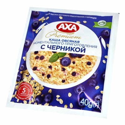 Каша овсяная AXA с черникой 40гр м/у