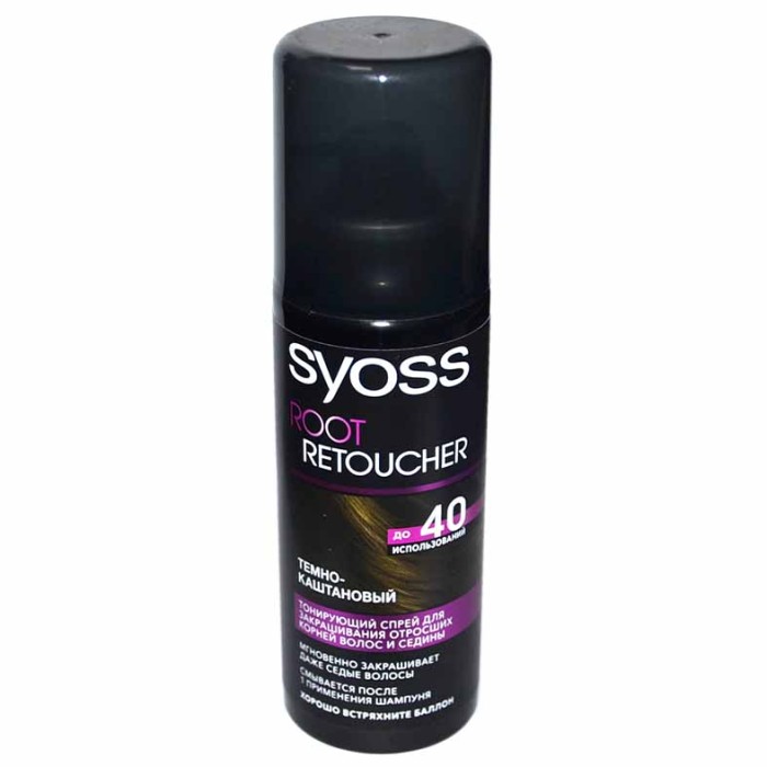 Спрей тонирующий для волос Syoss Root Retoucher Темно-каштановый 120мл пэт