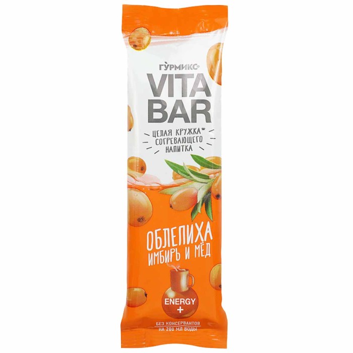 Основа для напитка Гурмикс Vitabar Облепиха имбирь и мед 32гр м/у