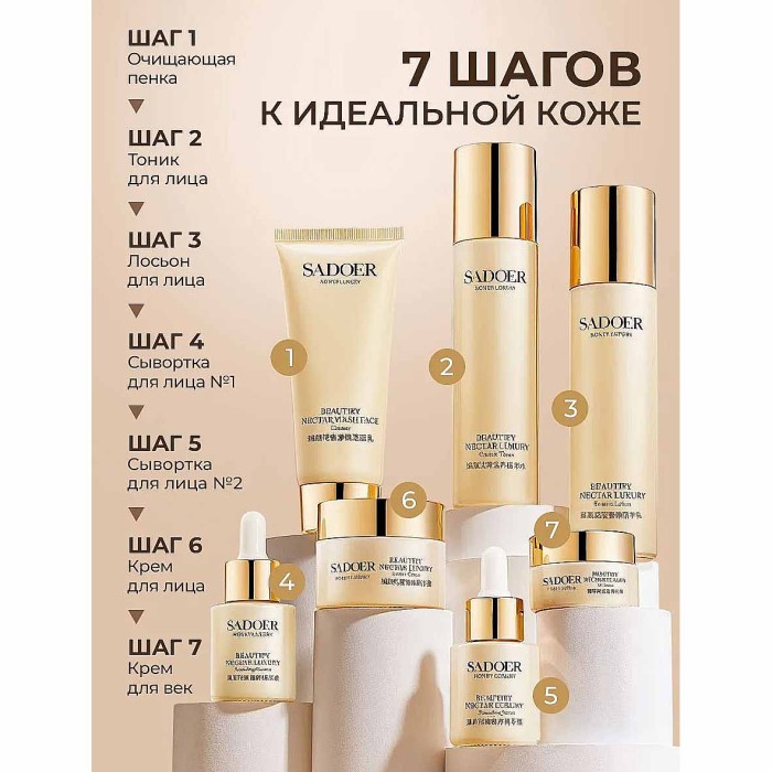 Набор подарочный SADOER Beautify Nectar Luxury 7в1 к/у