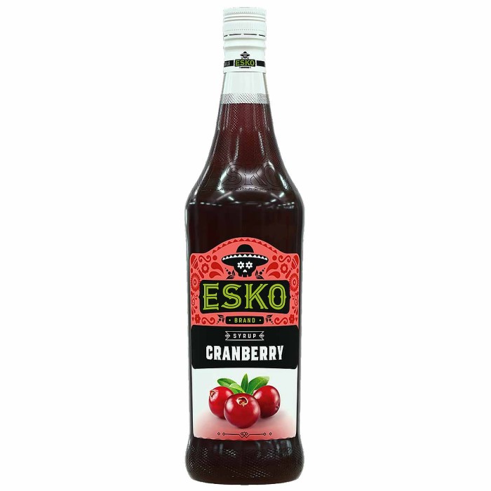 Сироп ESKO Клюква 1л ст/б