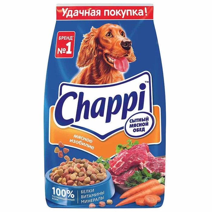 Корм для собак Chappi Мясное изобилие 2,5кг м/у