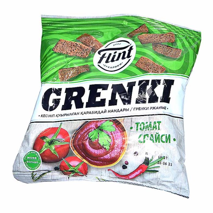 Гренки Flint ржаные вкус томат спайси 180гр м/у