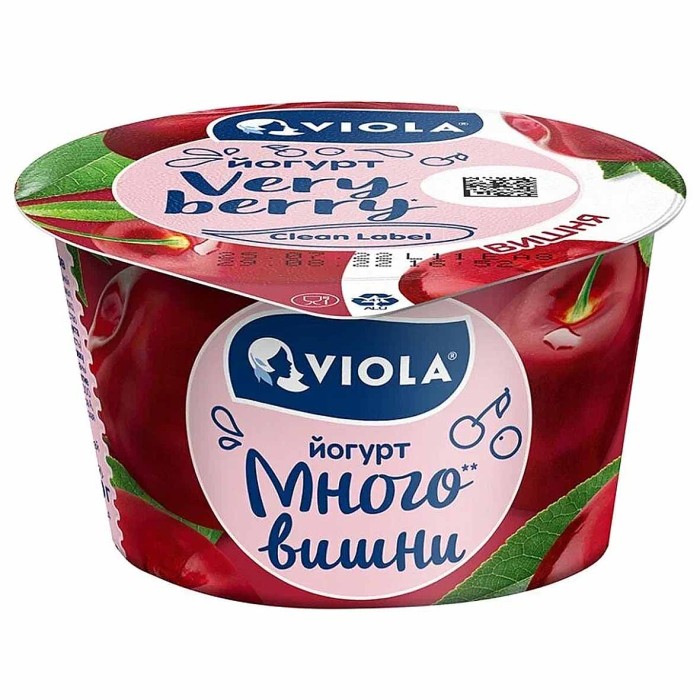 Йогурт Виола Вишня 2,6% 180гр пэт