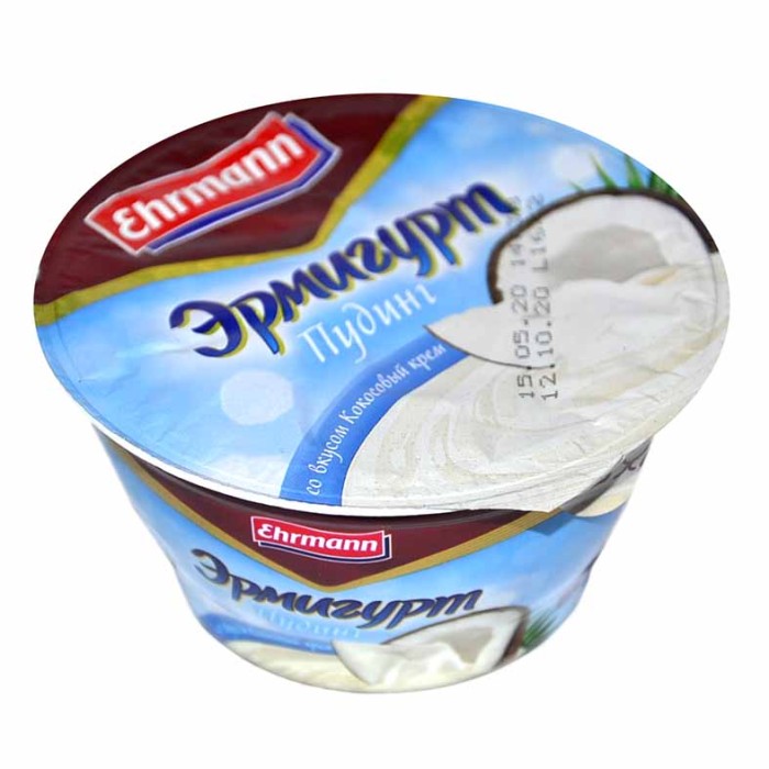 Пудинг Эрмигурт кокосовый крем 3,3% 140гр пэт