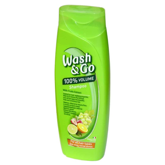 Шампунь для волос Wash&Go с экстрактом фруктов для всех типов волос 400мл пэт