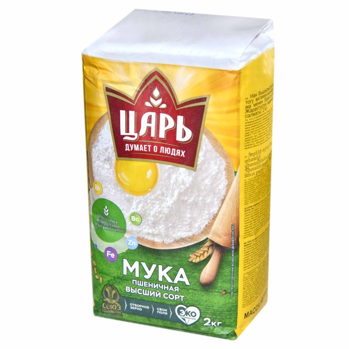 Мука Царь пшеничная в/с 2кг м/у