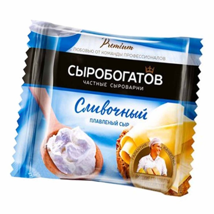 Сыр плавленый Сыробогатов Сливочный 45% ломтики 130гр м/у