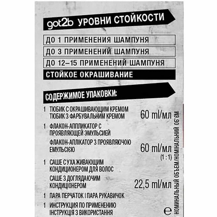 Краска для волос Got2b M68 Темный рубин 142,5мл к/у
