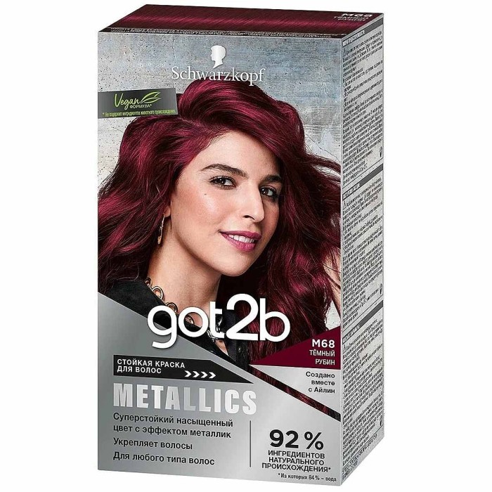 Краска для волос Got2b M68 Темный рубин 142,5мл к/у